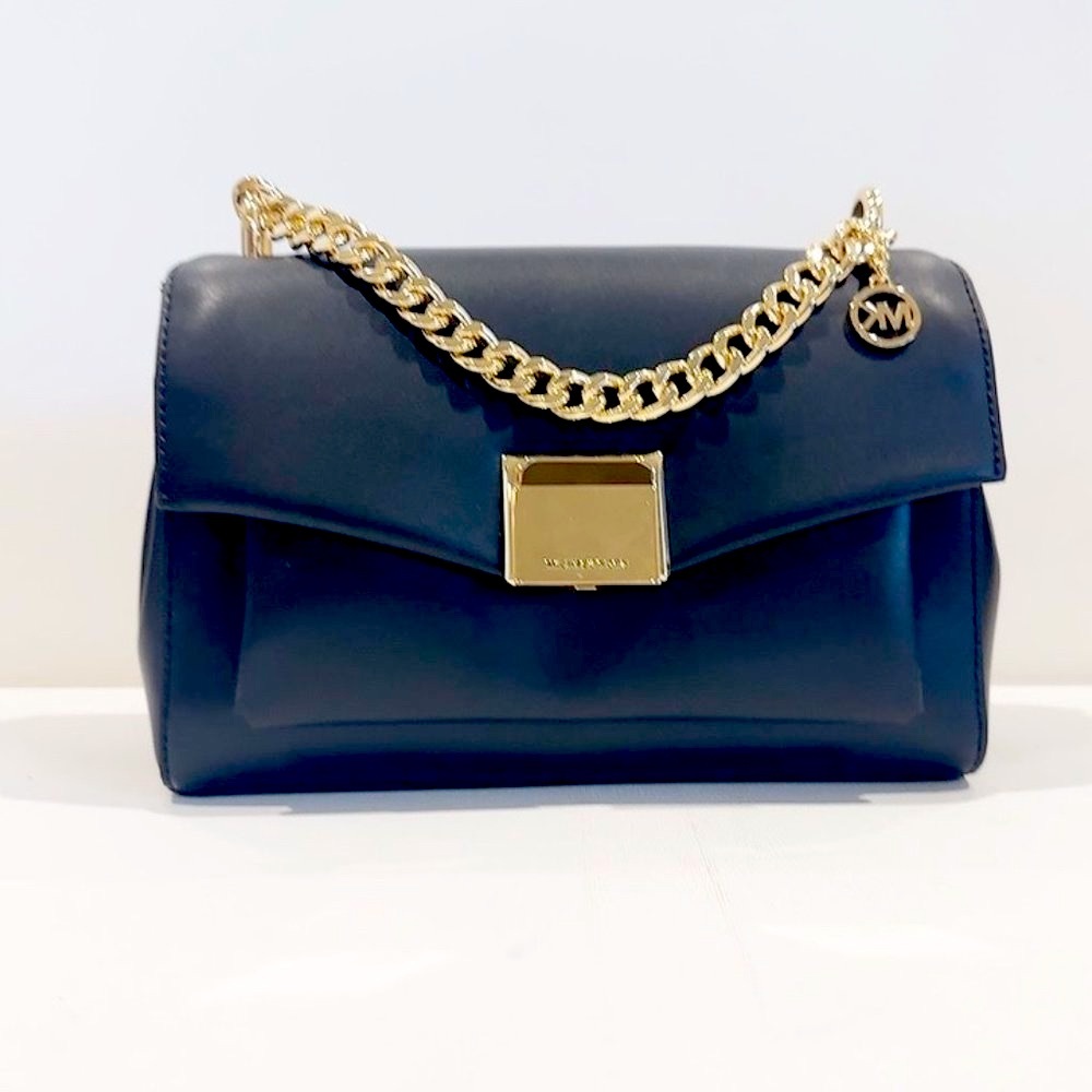 MICHAEL MICHAEL KORS Lita Small Black Leather Crossbody Bag